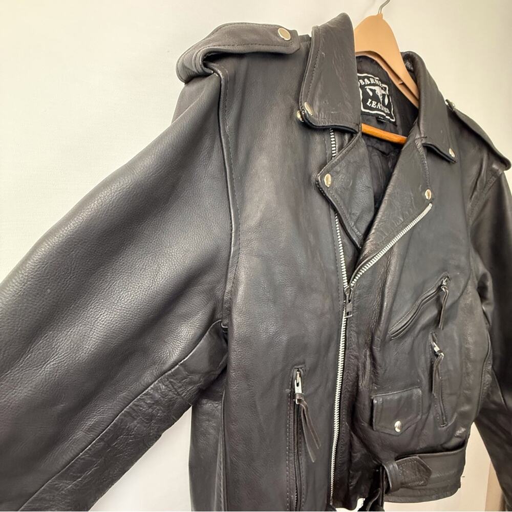 Barneys Leather Motorcycle Jacket - Picture 7 of 16